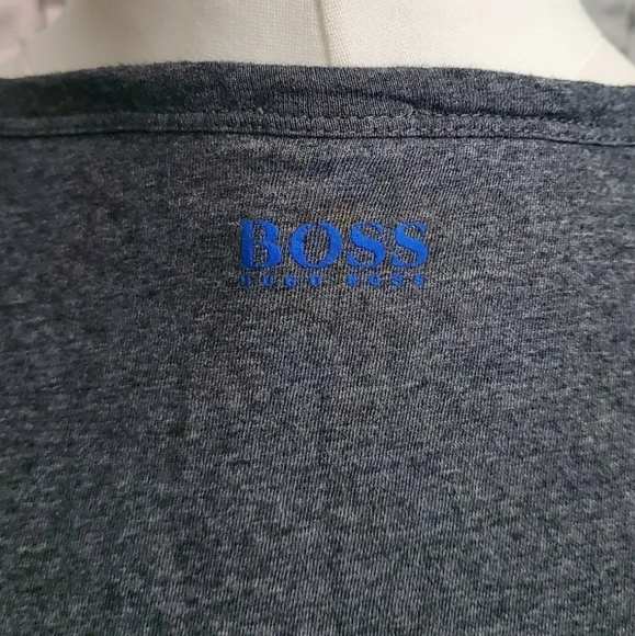 HUGO BOSS MEN'S TEE 1 T-SHIRT Blue Large 42" modern fit - Picture 3 of 8